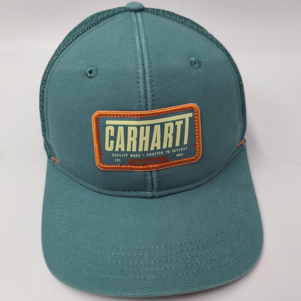 Carhartt Hat Snapback Trucker Mesh Teal Workwear Quality Made Crafted to Outlast
